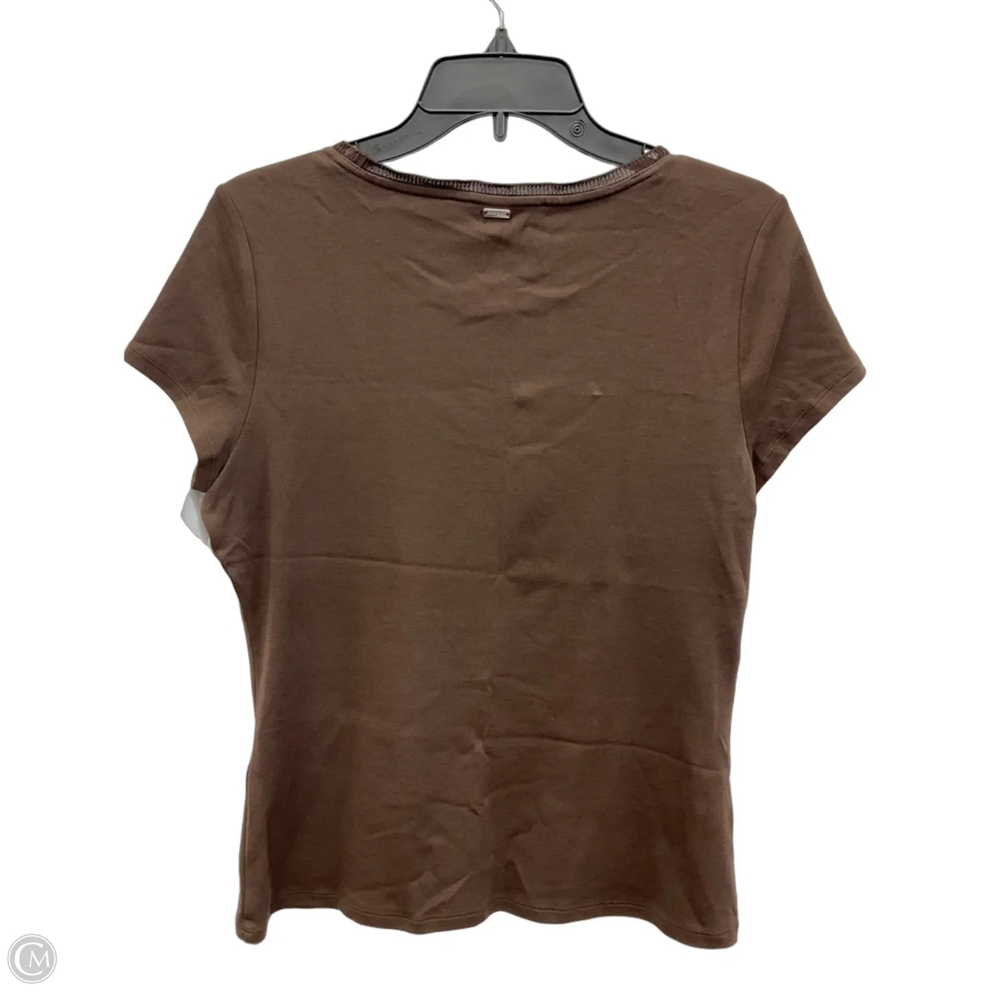 Top Short Sleeve By White House Black Market In Brown, Size: M