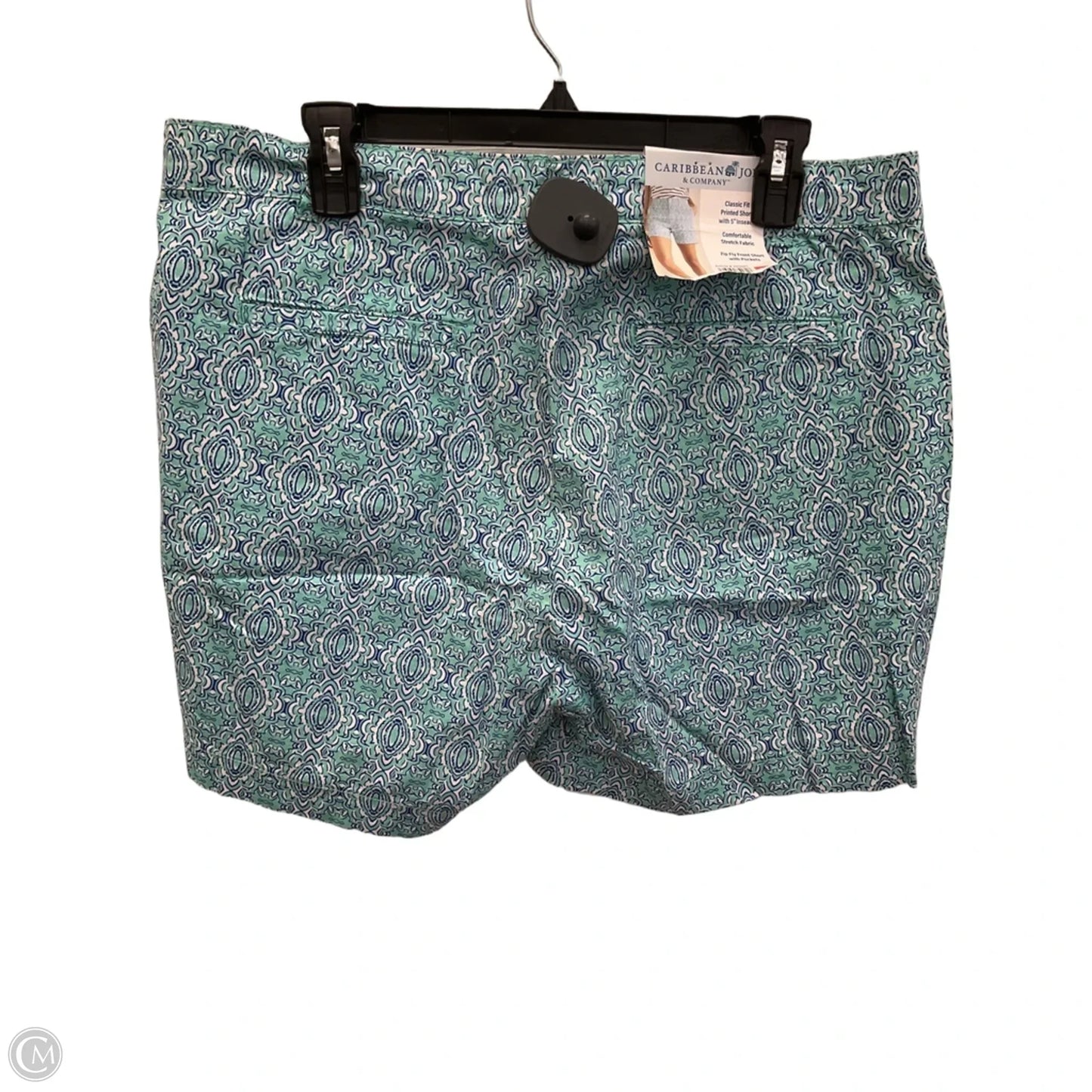 Shorts By Caribbean Joe In Teal, Size: 14