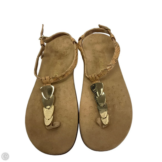 Sandals Flats By Vionic In Beige, Size: 8.5