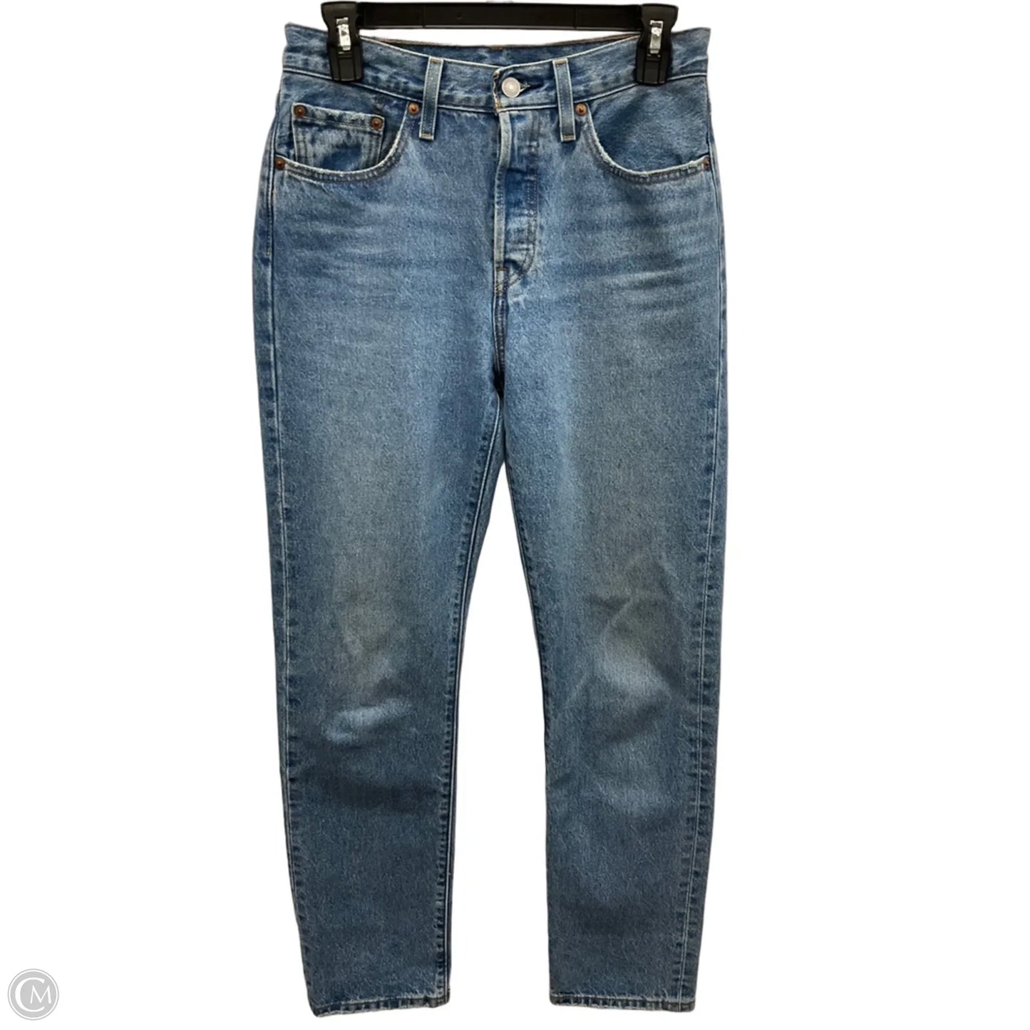 Jeans Straight By Levis In Blue Denim, Size: 4