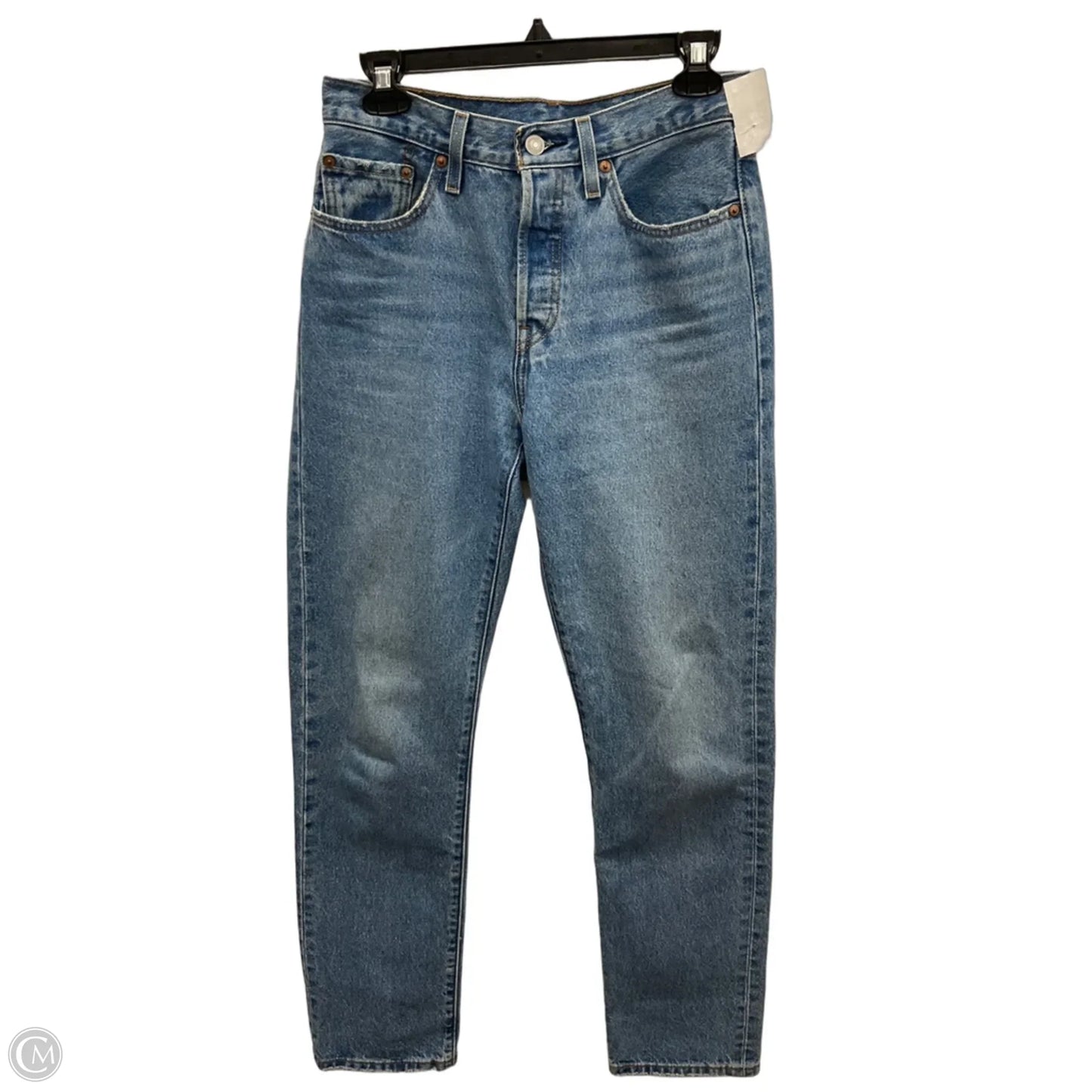 Jeans Straight By Levis In Blue Denim, Size: 4