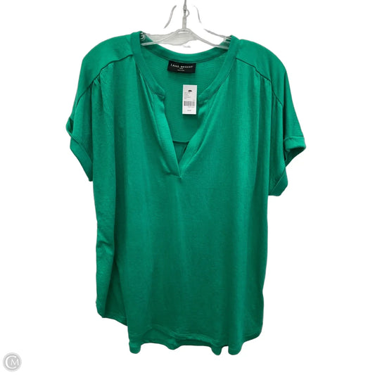 Top Short Sleeve By Lane Bryant In Green, Size: Xl
