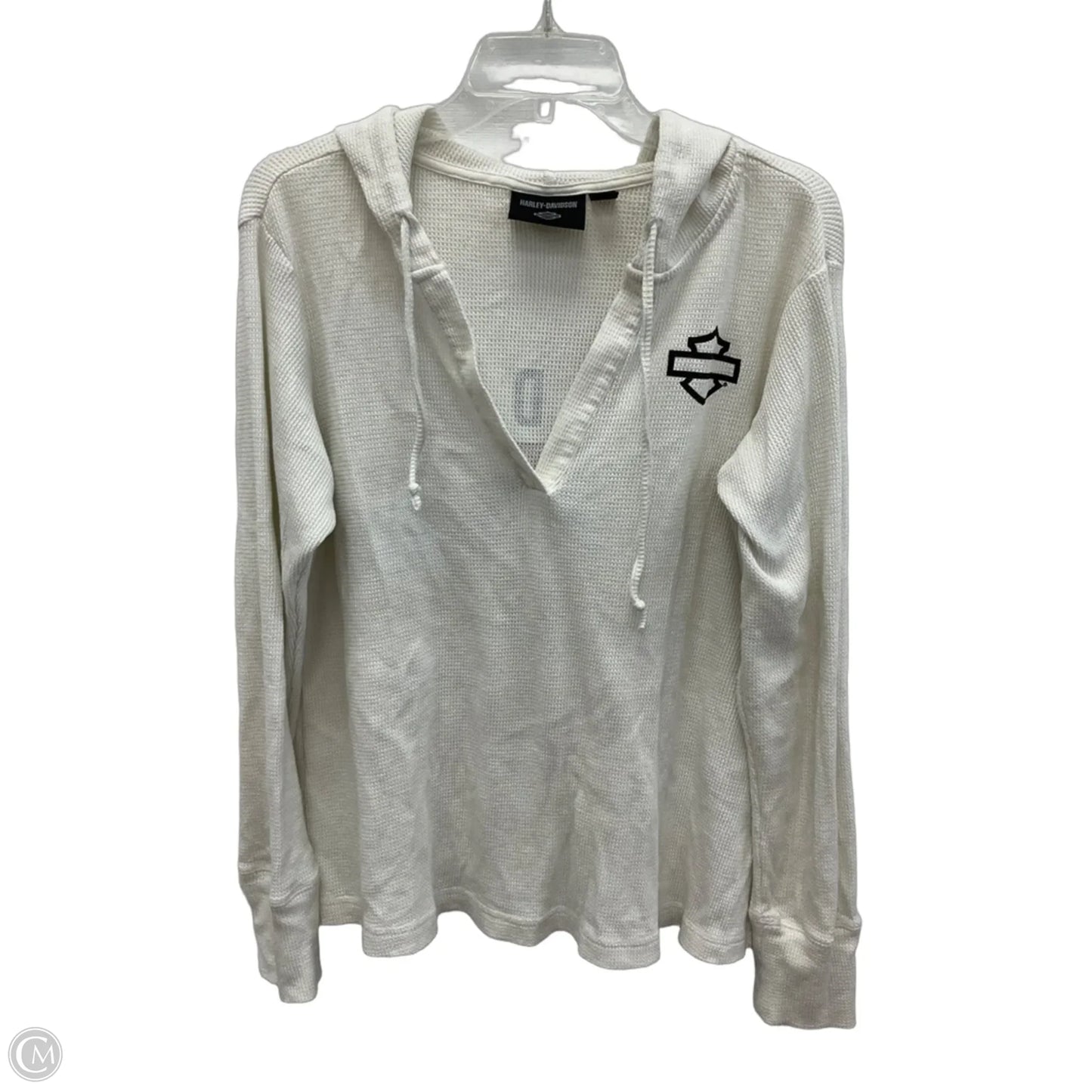 Top Long Sleeve By Harley Davidson In White, Size: 1x