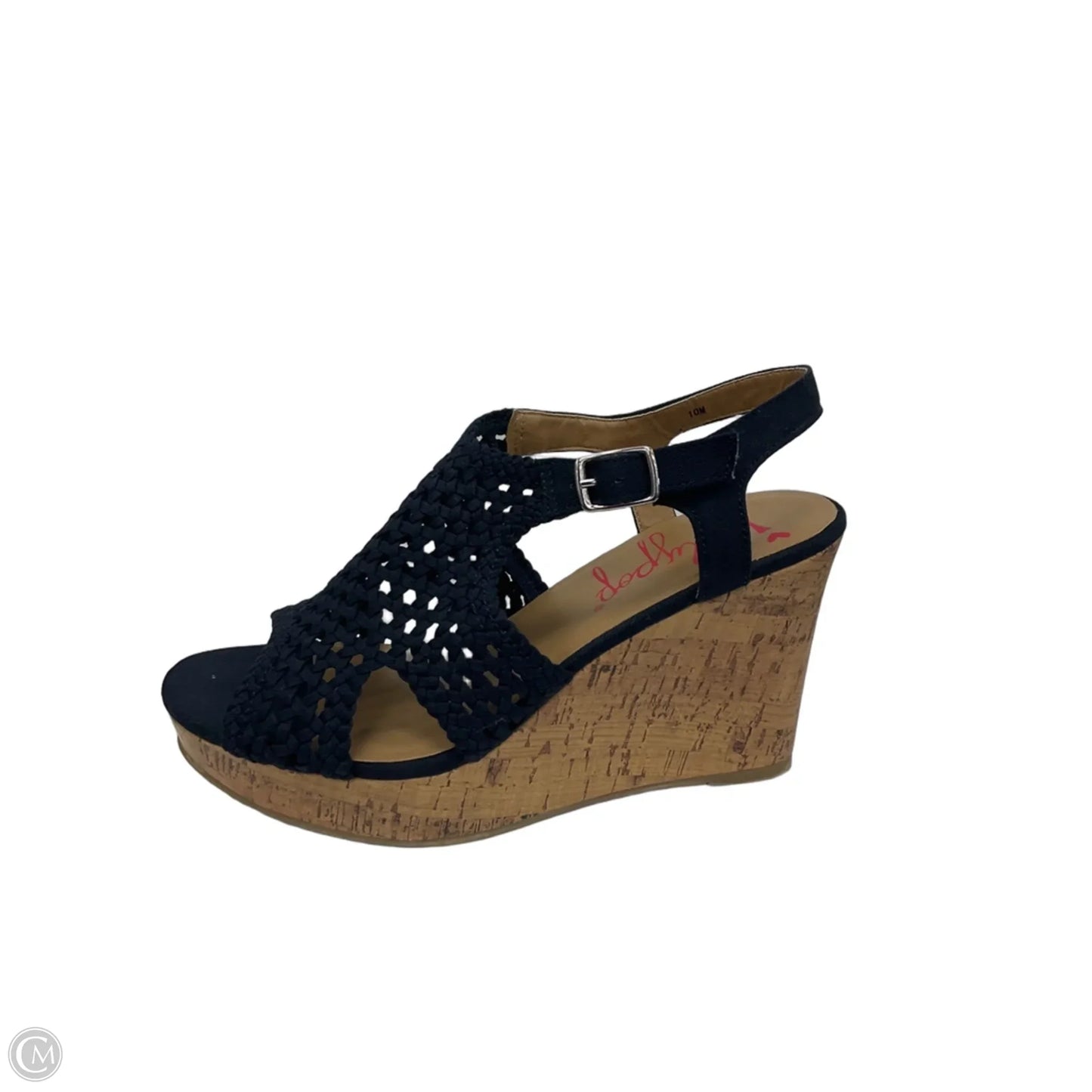 Shoes Heels Wedge By Jelly Pop In Navy, Size: 10