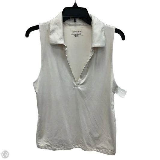 Top Sleeveless By Tahari In Beige, Size: Xl