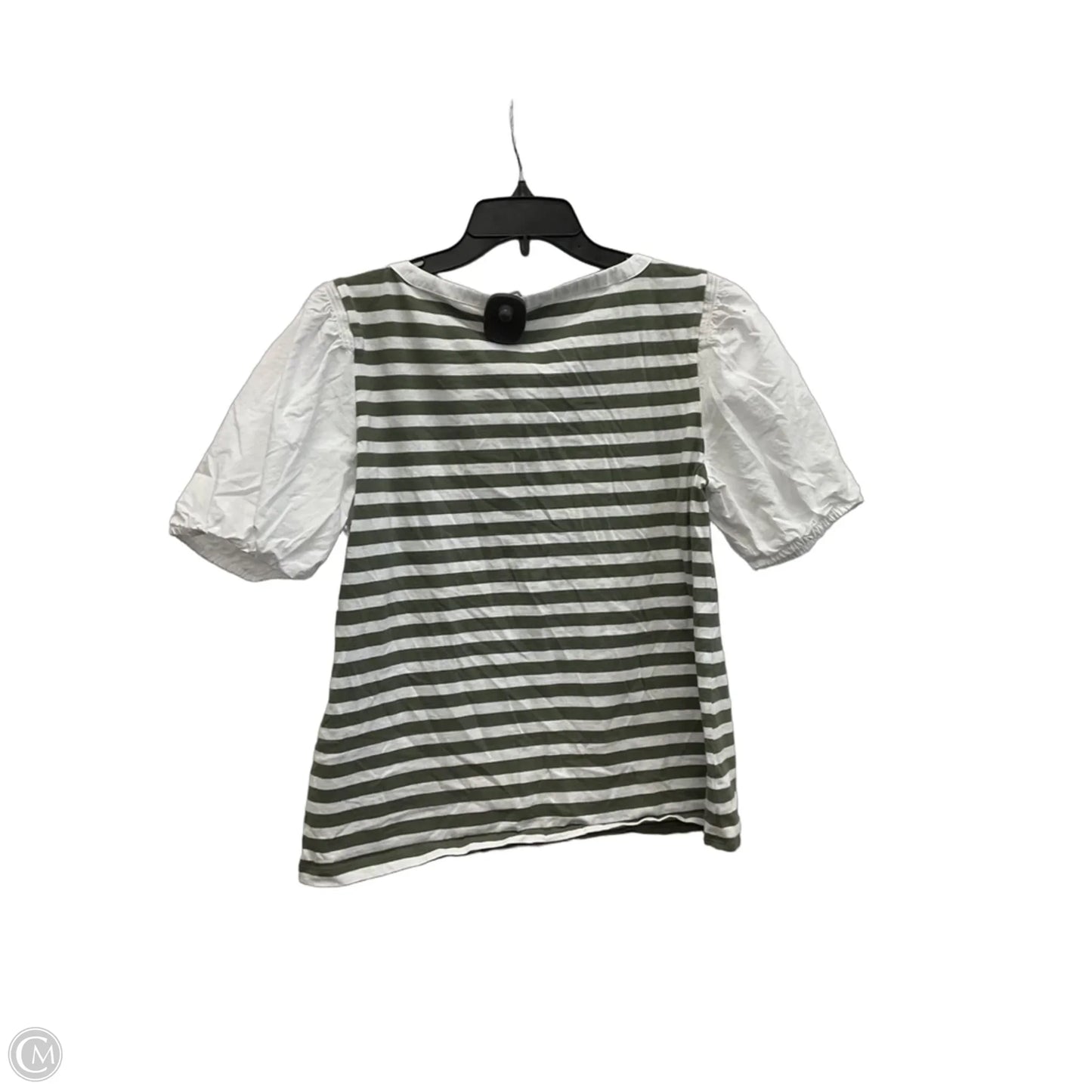 Top Short Sleeve By Talbots In Striped Pattern, Size: L