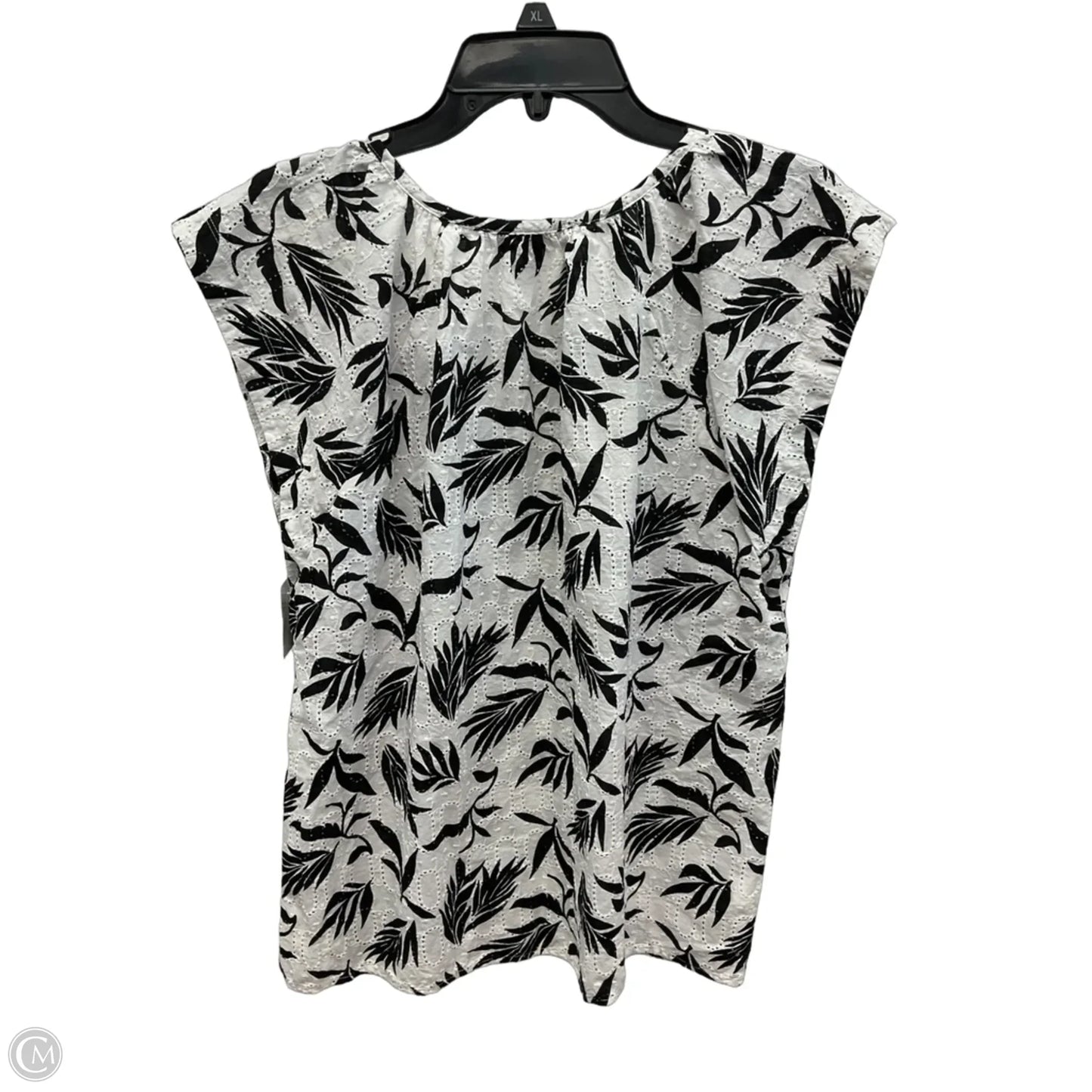 Top Short Sleeve By Loft In Floral Print, Size: L