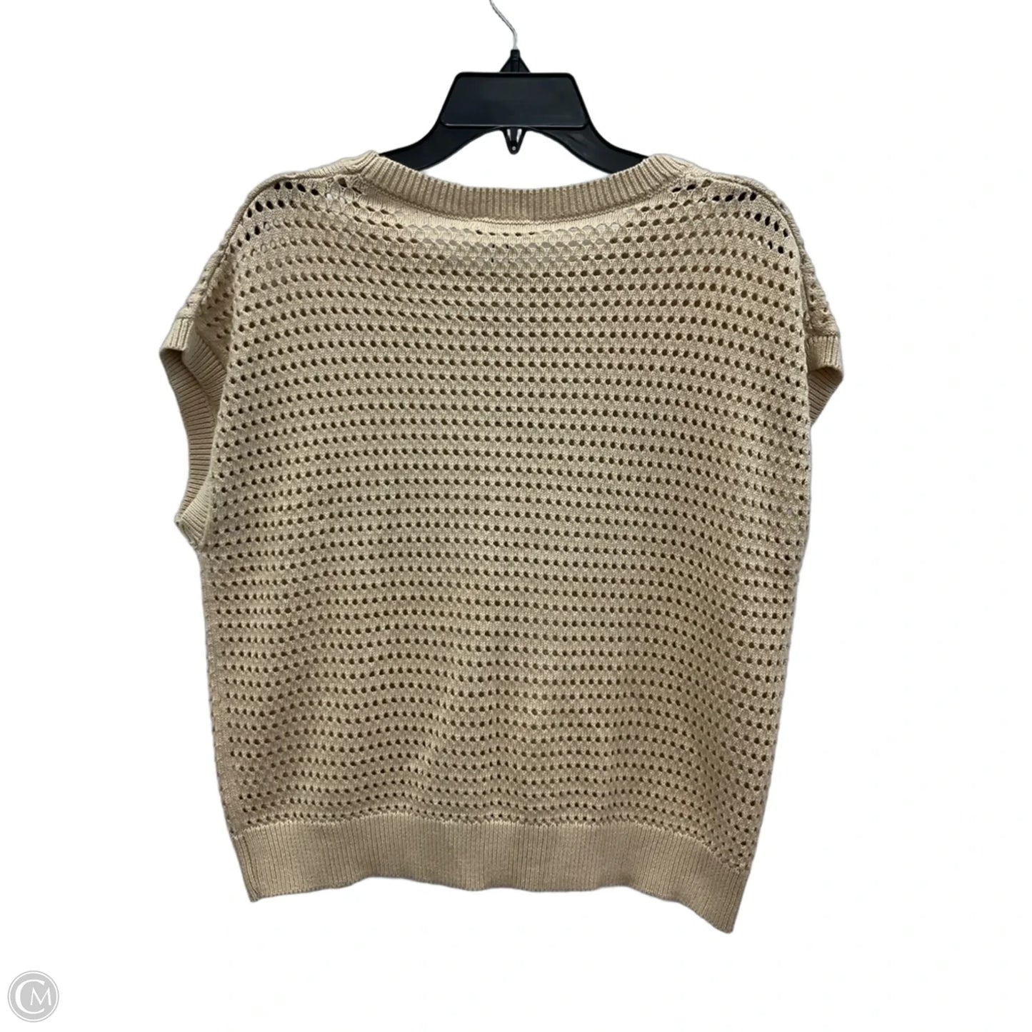 Top Short Sleeve By Prettygarden In Tan, Size: L