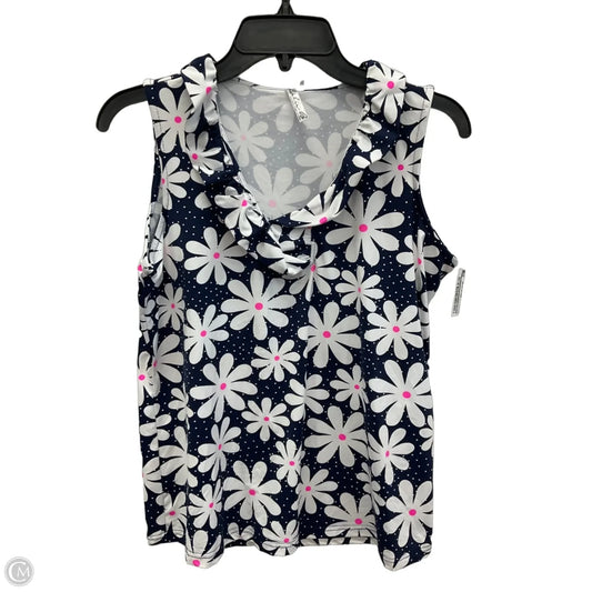 Top Sleeveless By Lulu B In Floral Print, Size: M