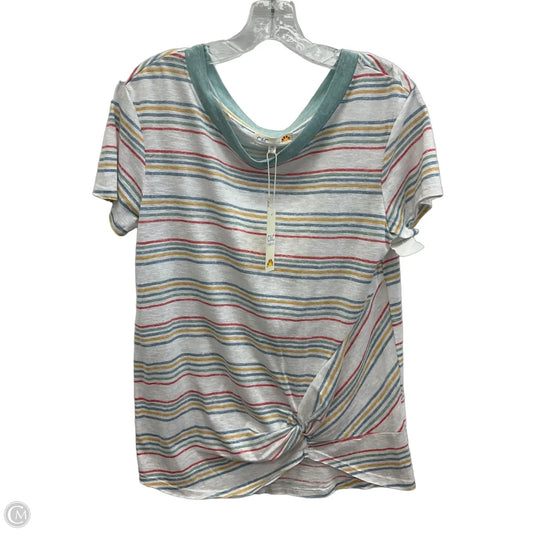 Top Short Sleeve By C And C In Striped Pattern, Size: M