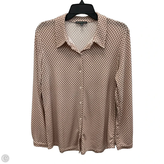 Top Long Sleeve By Adrianna Papell In Brown, Size: M