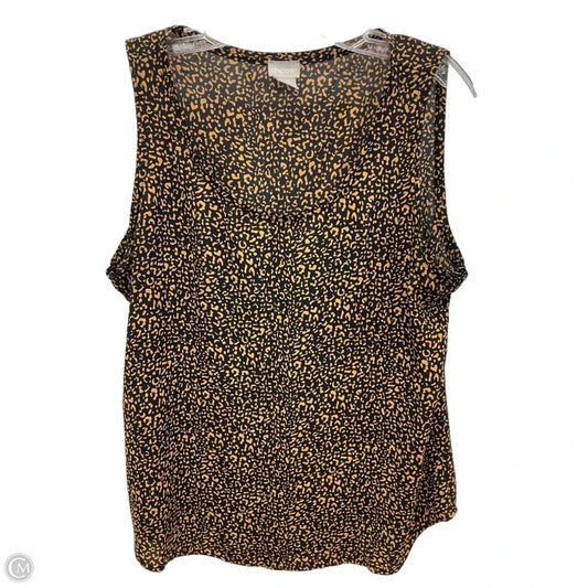Top Sleeveless By Chicos In Animal Print, Size: L