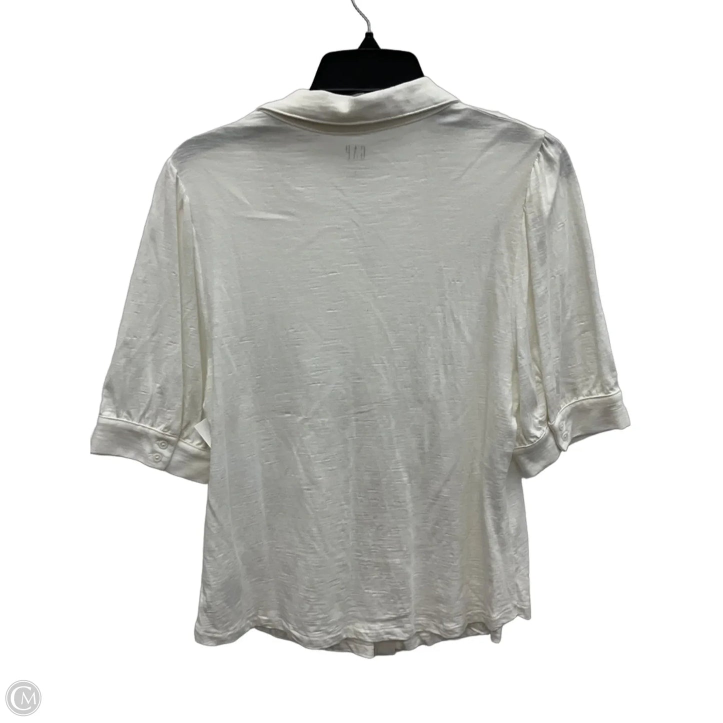 Top Short Sleeve By Gap In White, Size: L