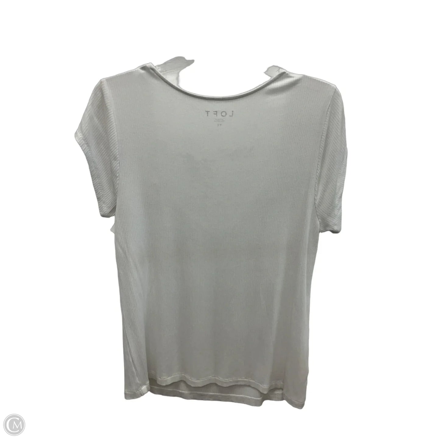 Top Short Sleeve Basic By Loft In White, Size: Xl