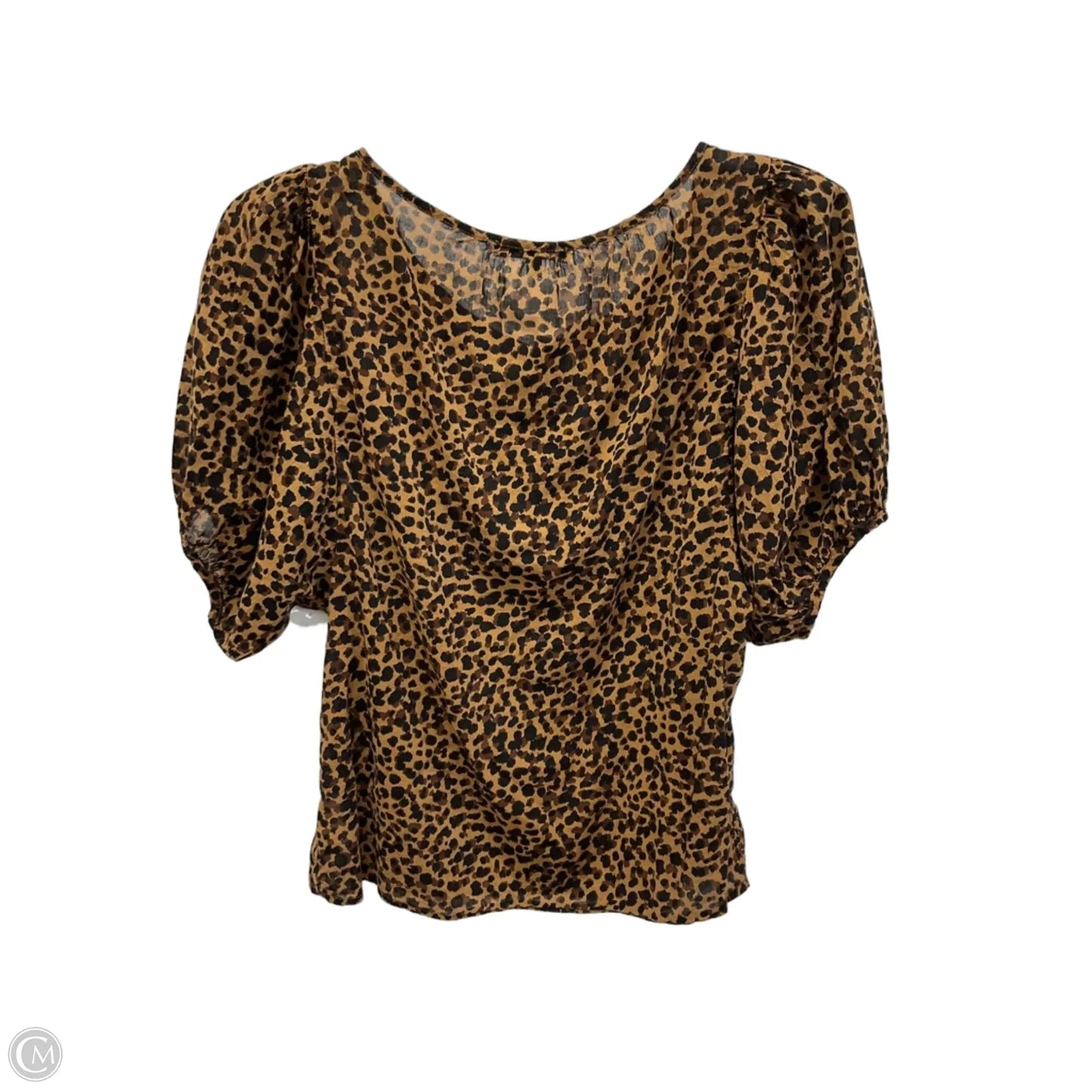 Top Short Sleeve By Madewell In Animal Print, Size: S