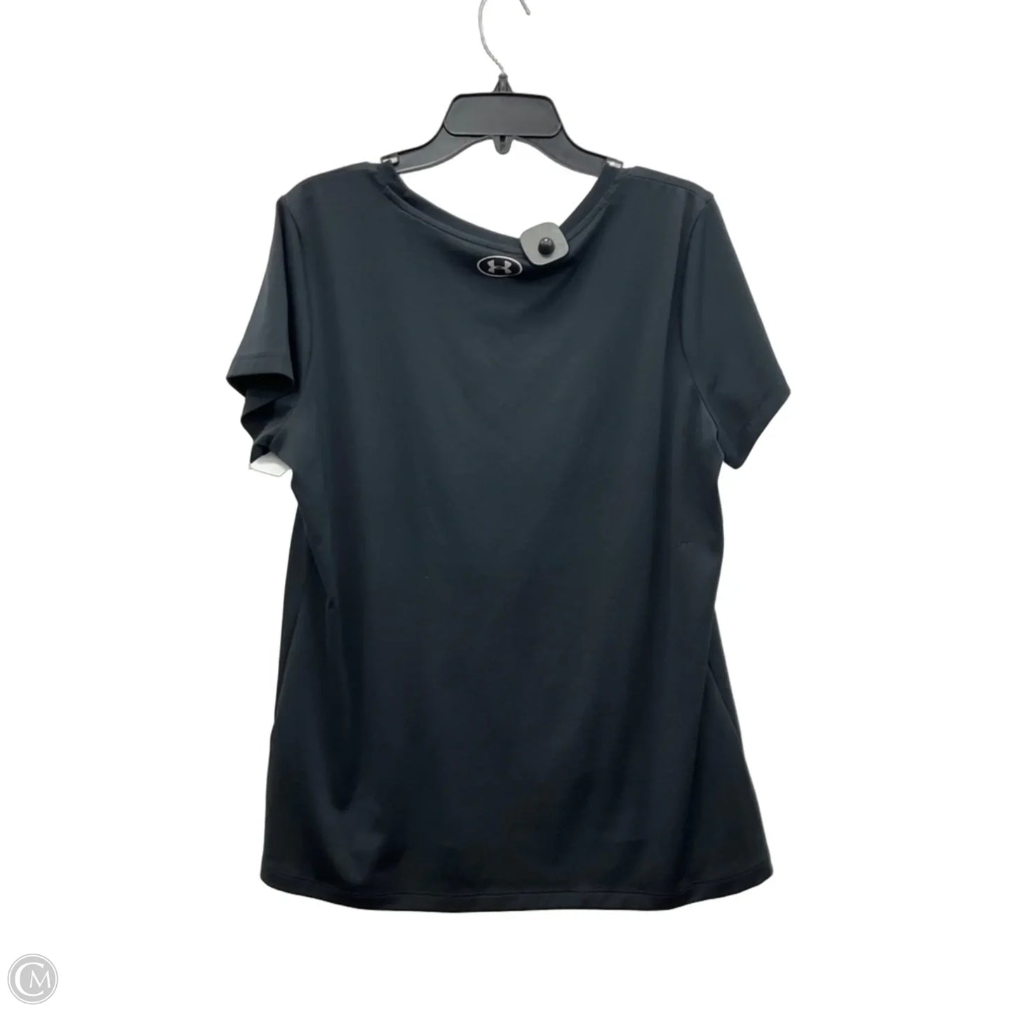 Athletic Top Short Sleeve By Under Armour In Black, Size: Xl