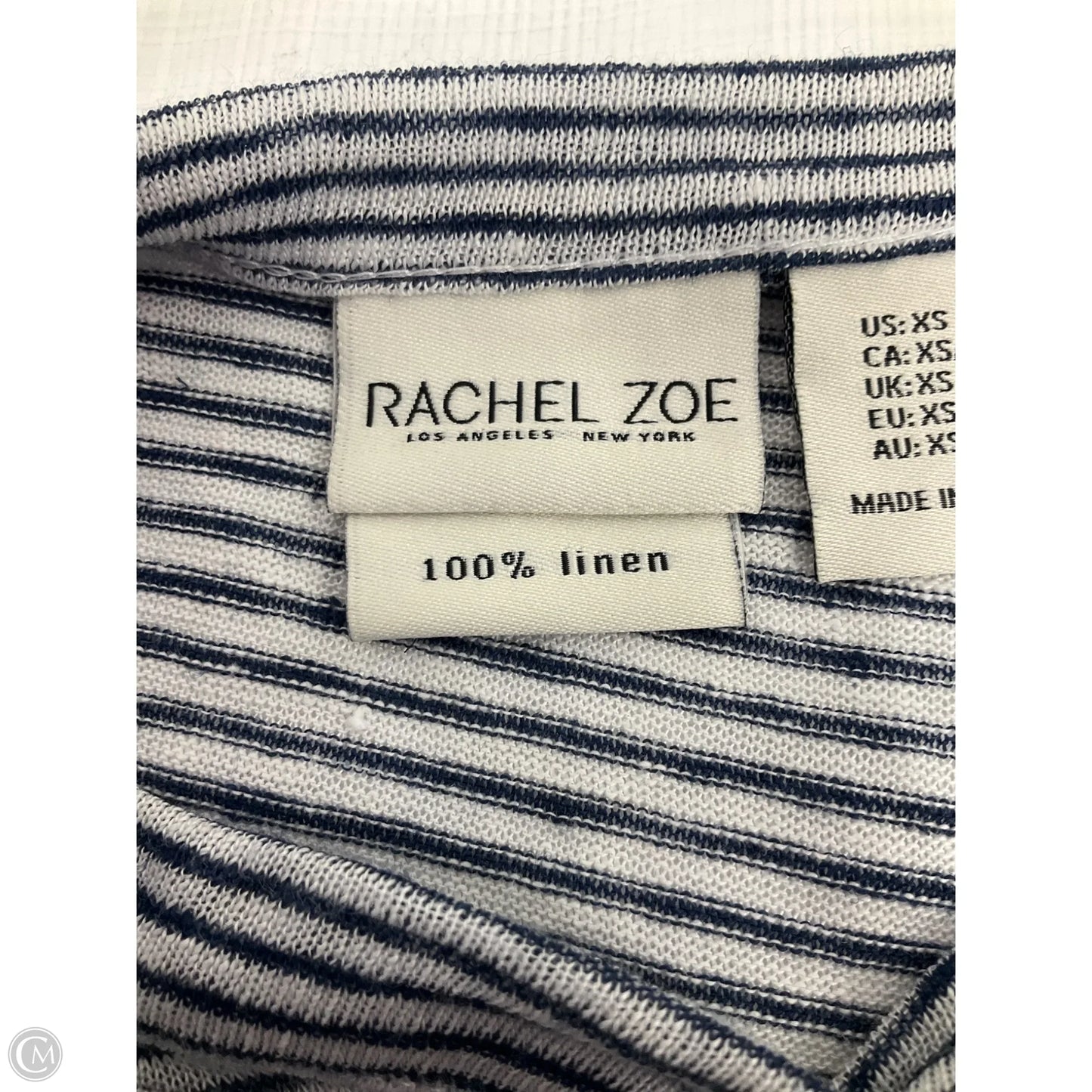 Top Short Sleeve By Rachel Zoe In Striped Pattern, Size: Xs