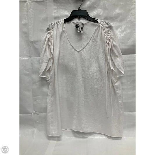 Top Short Sleeve By Cabi In White, Size: M