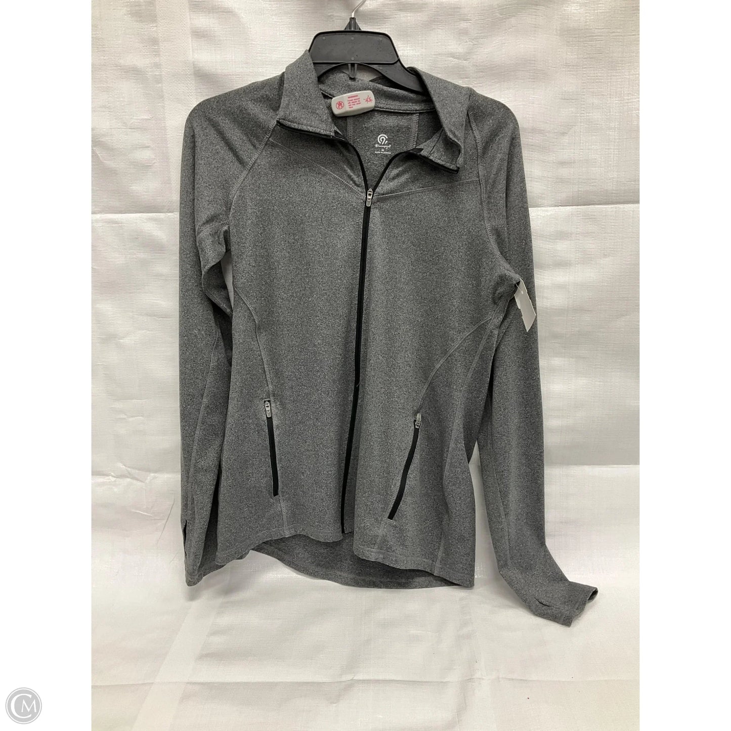 Athletic Jacket By Champion In Grey, Size: M