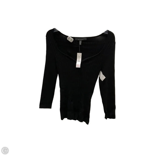 Top Long Sleeve By White House Black Market In Black, Size: Xs