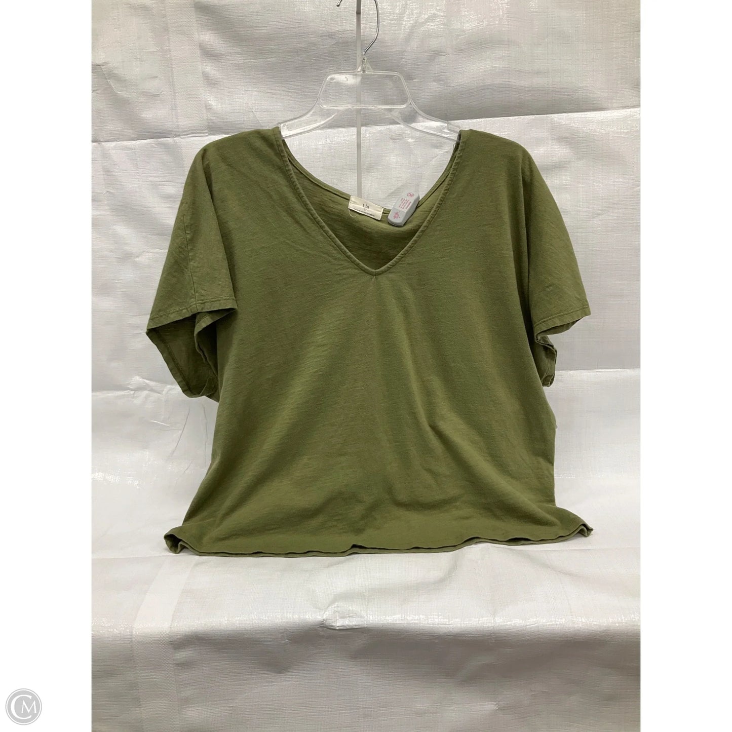 Top Short Sleeve By T.la In Green, Size: L