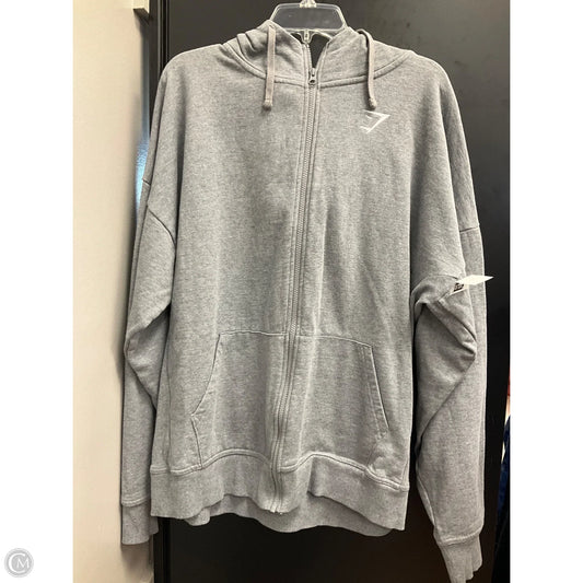 Athletic Jacket By Gym Shark In Grey, Size: M