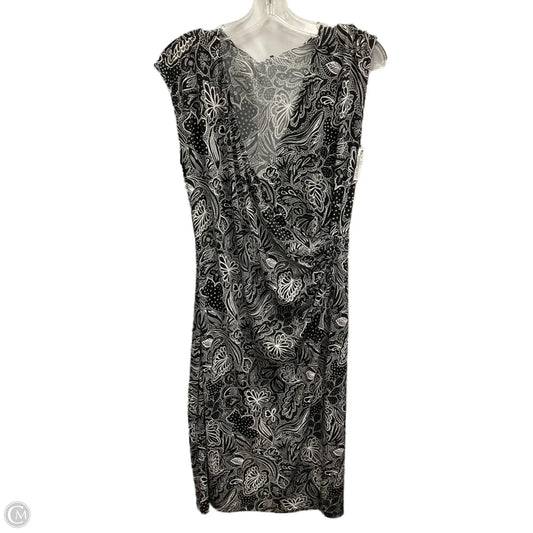 Dress Casual Midi By Ann Taylor In Black & White, Size: M
