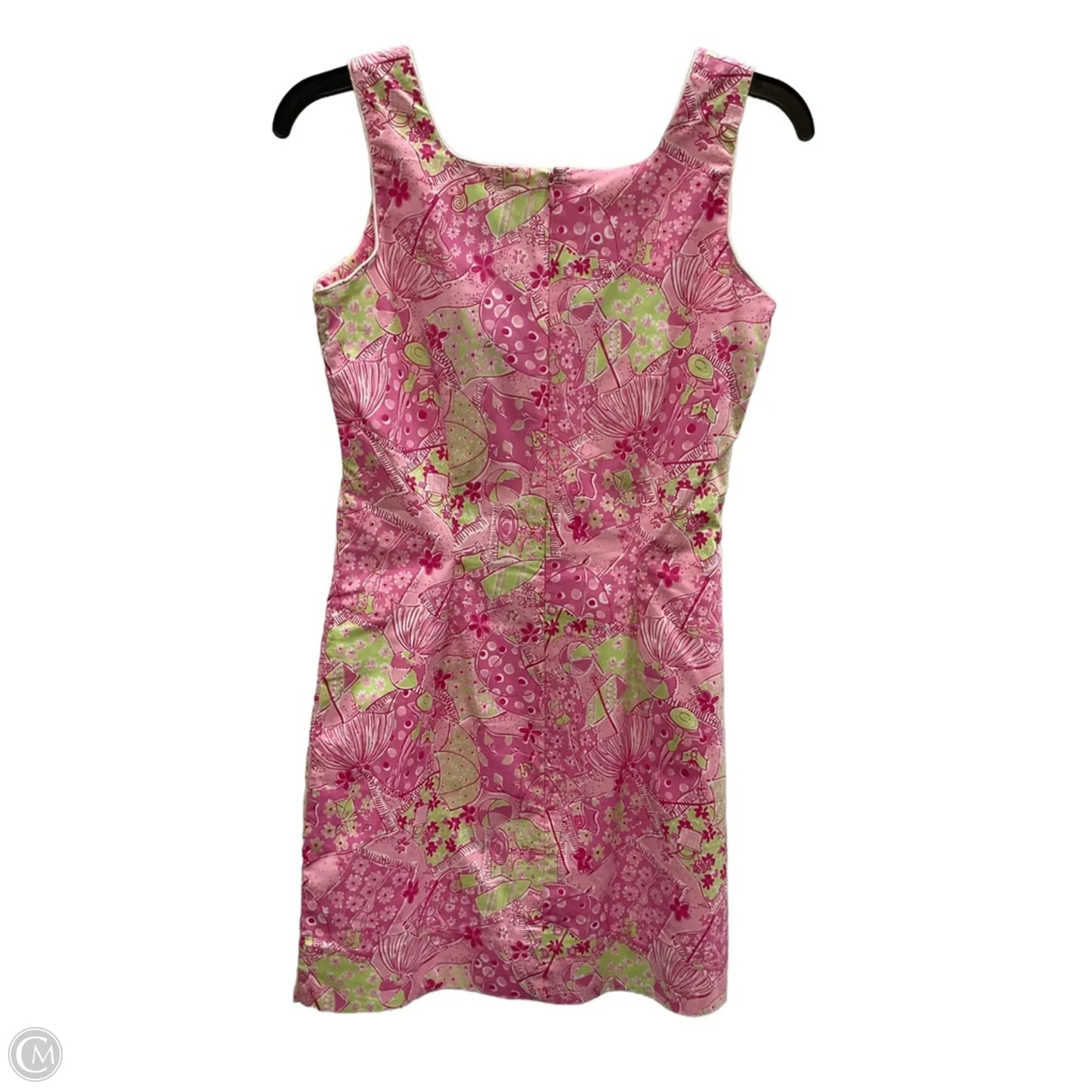 Dress Designer By Lilly Pulitzer In Green & Pink, Size: 2