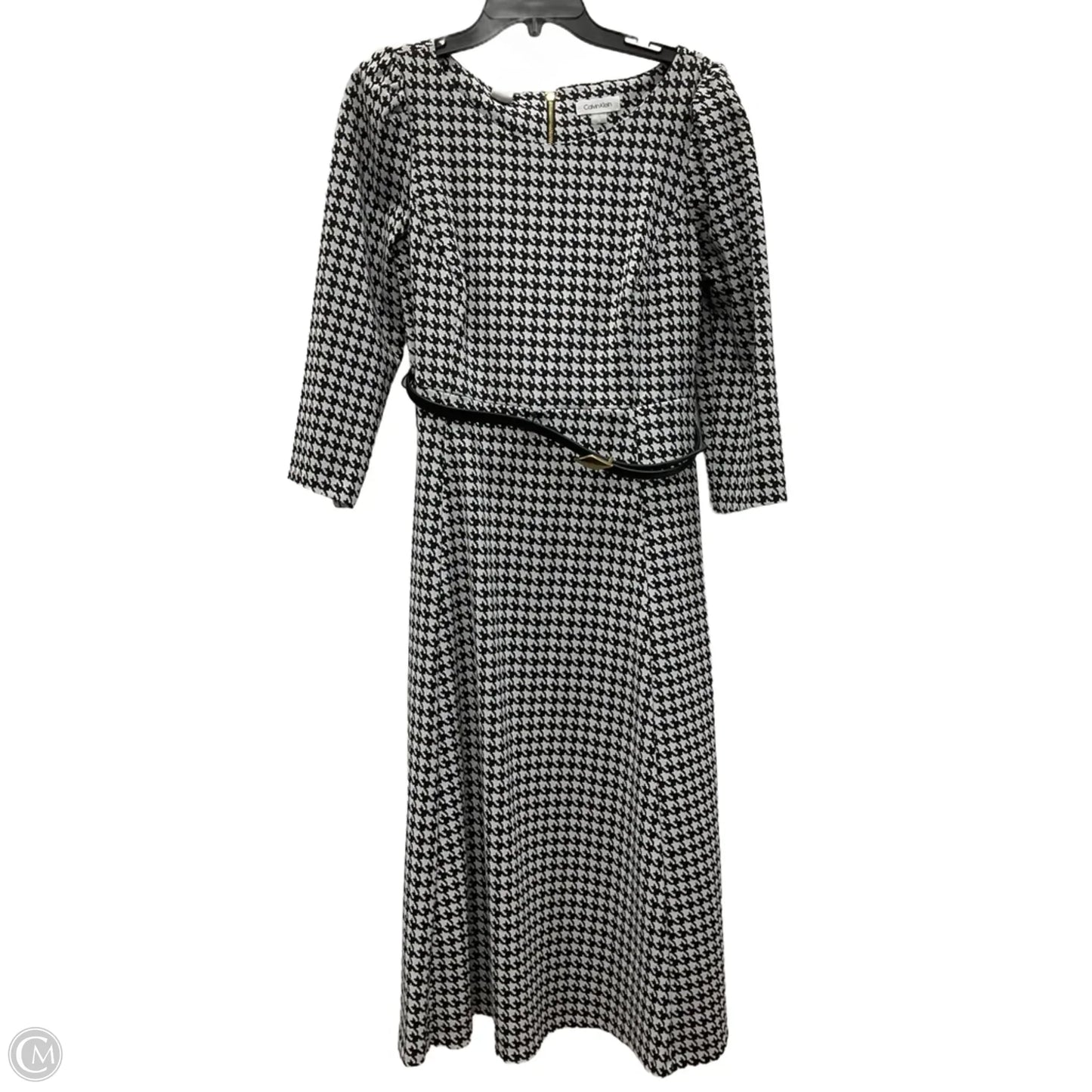 Dress Work By Calvin Klein In Black & White, Size: 14