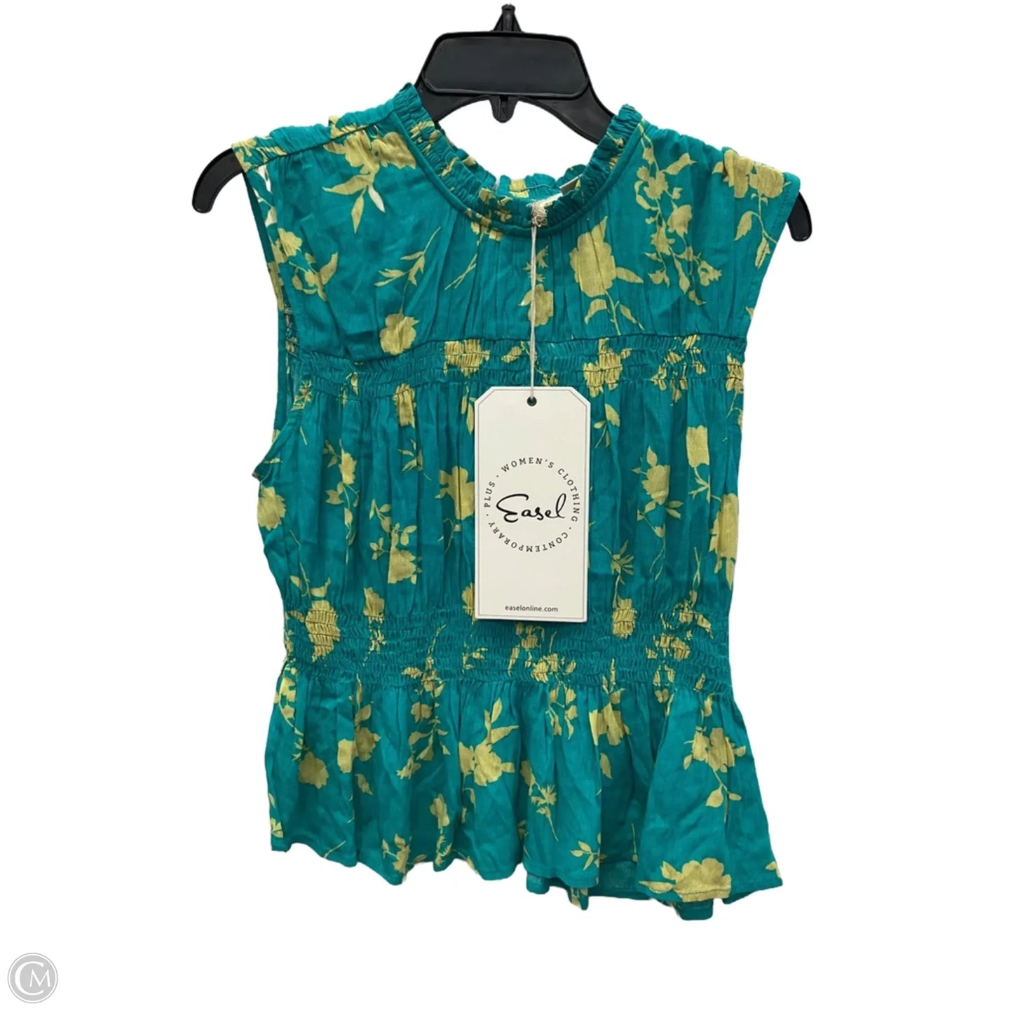 Top Sleeveless By Easel In Teal, Size: S