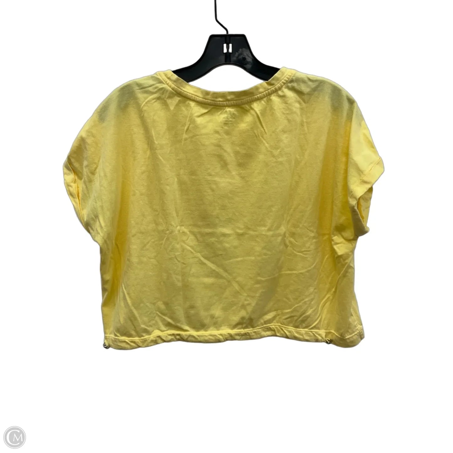Top Short Sleeve By Calvin Klein In Yellow, Size: S