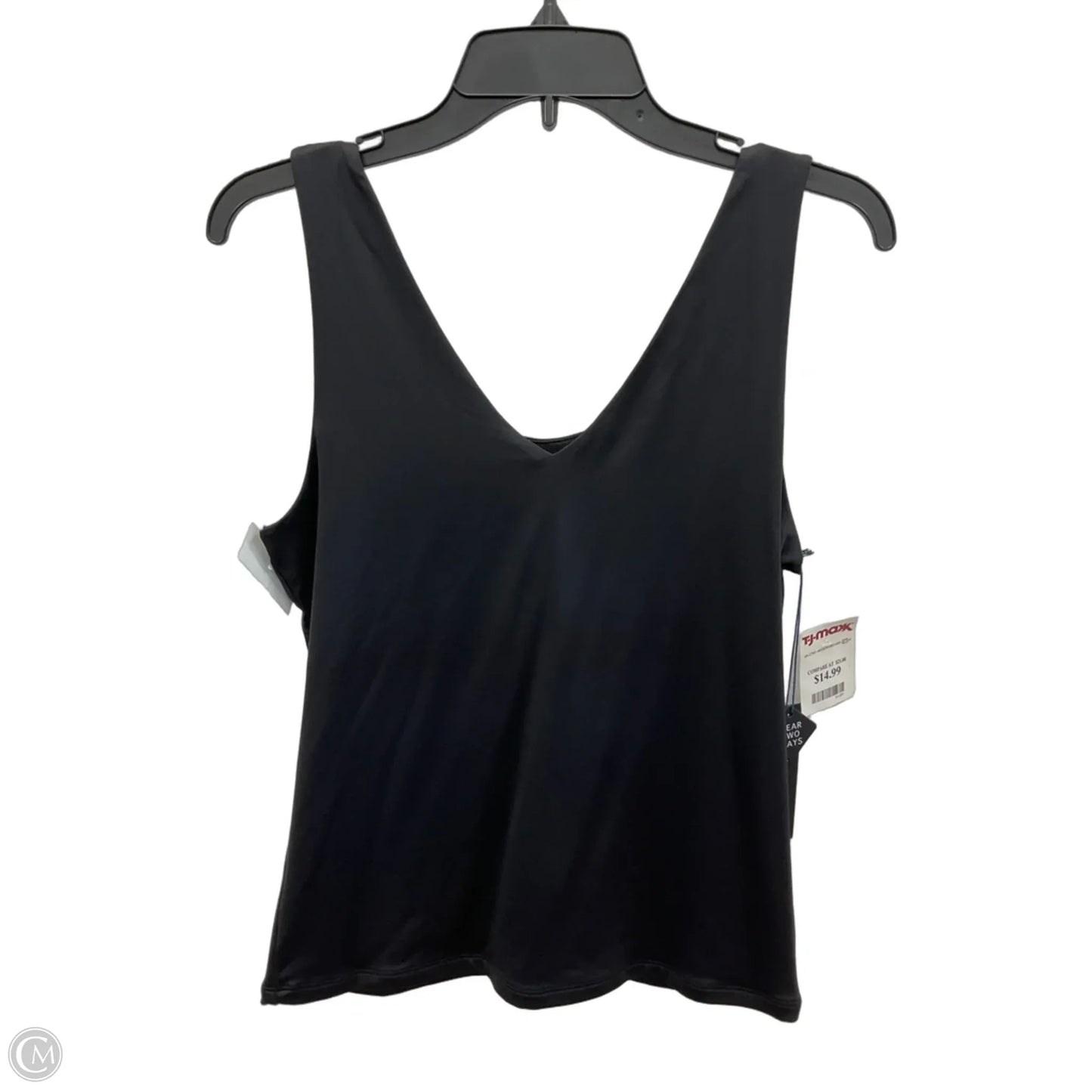 Top Sleeveless By Tahari In Black, Size: L