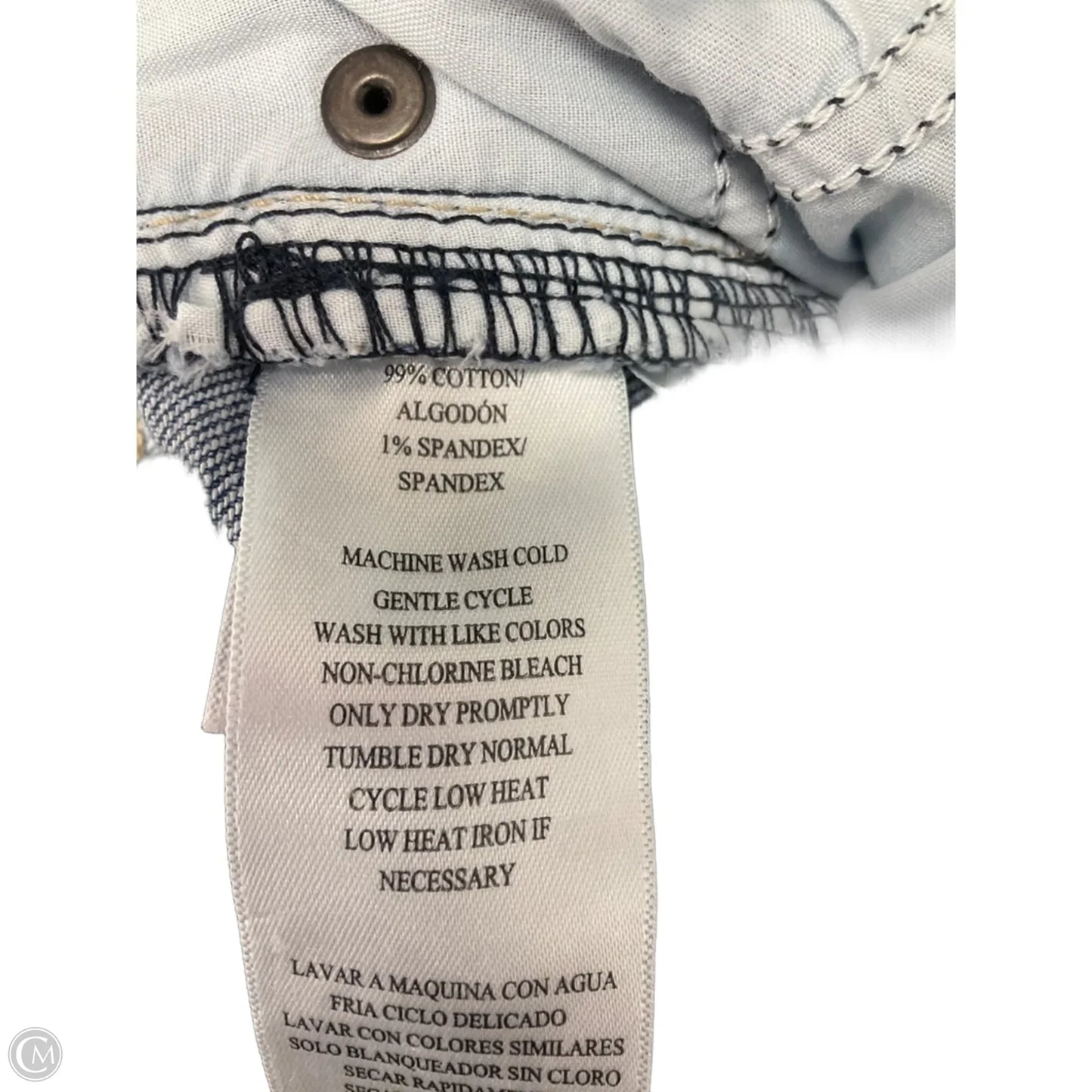 Jeans Straight By Calvin Klein In Blue Denim, Size: 6