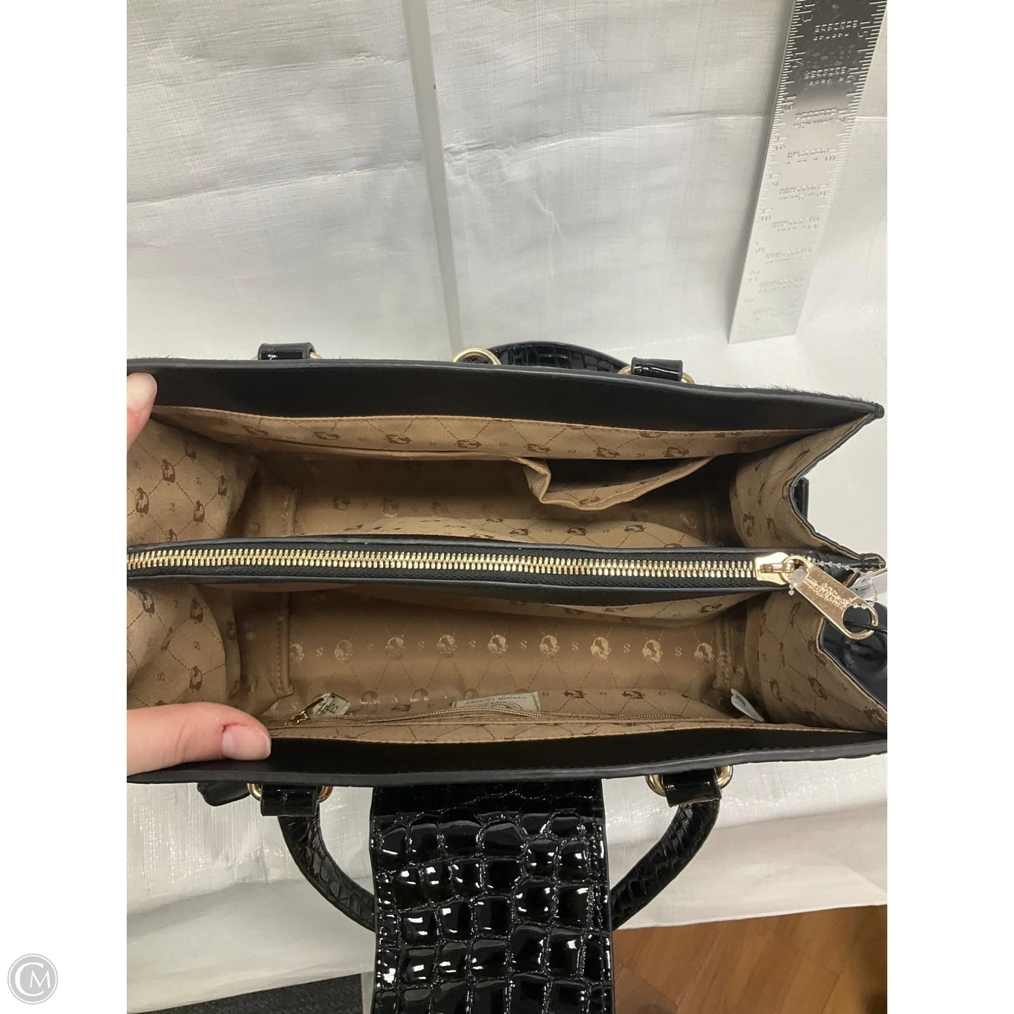 Handbag Leather By Spartina, Size: Medium