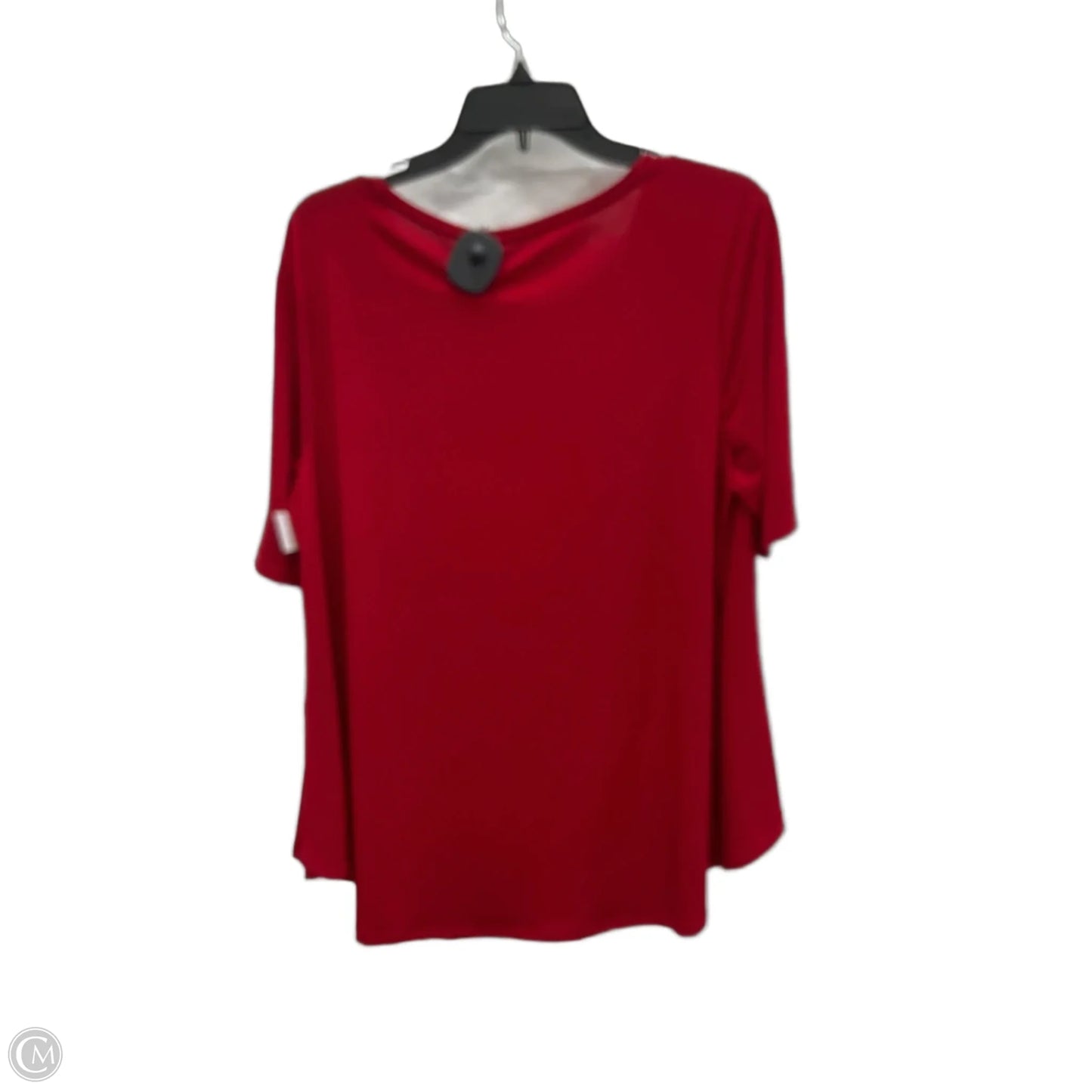 Top Short Sleeve Basic By Chicos In Red, Size: L