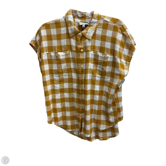 Top Sleeveless By Lucky Brand In Yellow, Size: S
