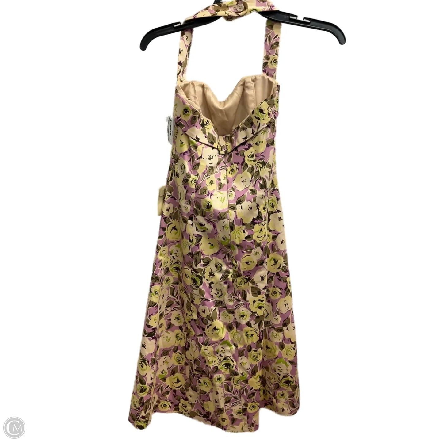 Dress Party Short By Moda Intl In Purple & Yellow, Size: 0