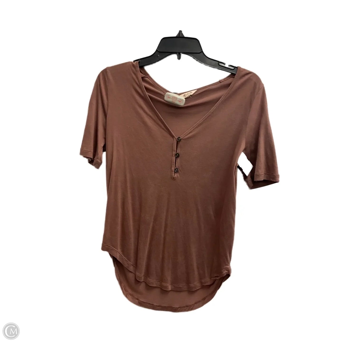 Top Short Sleeve By Madewell In Brown, Size: S