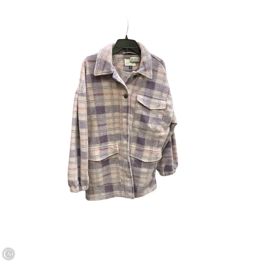 Jacket Shirt By Universal Thread In Plaid Pattern, Size: M