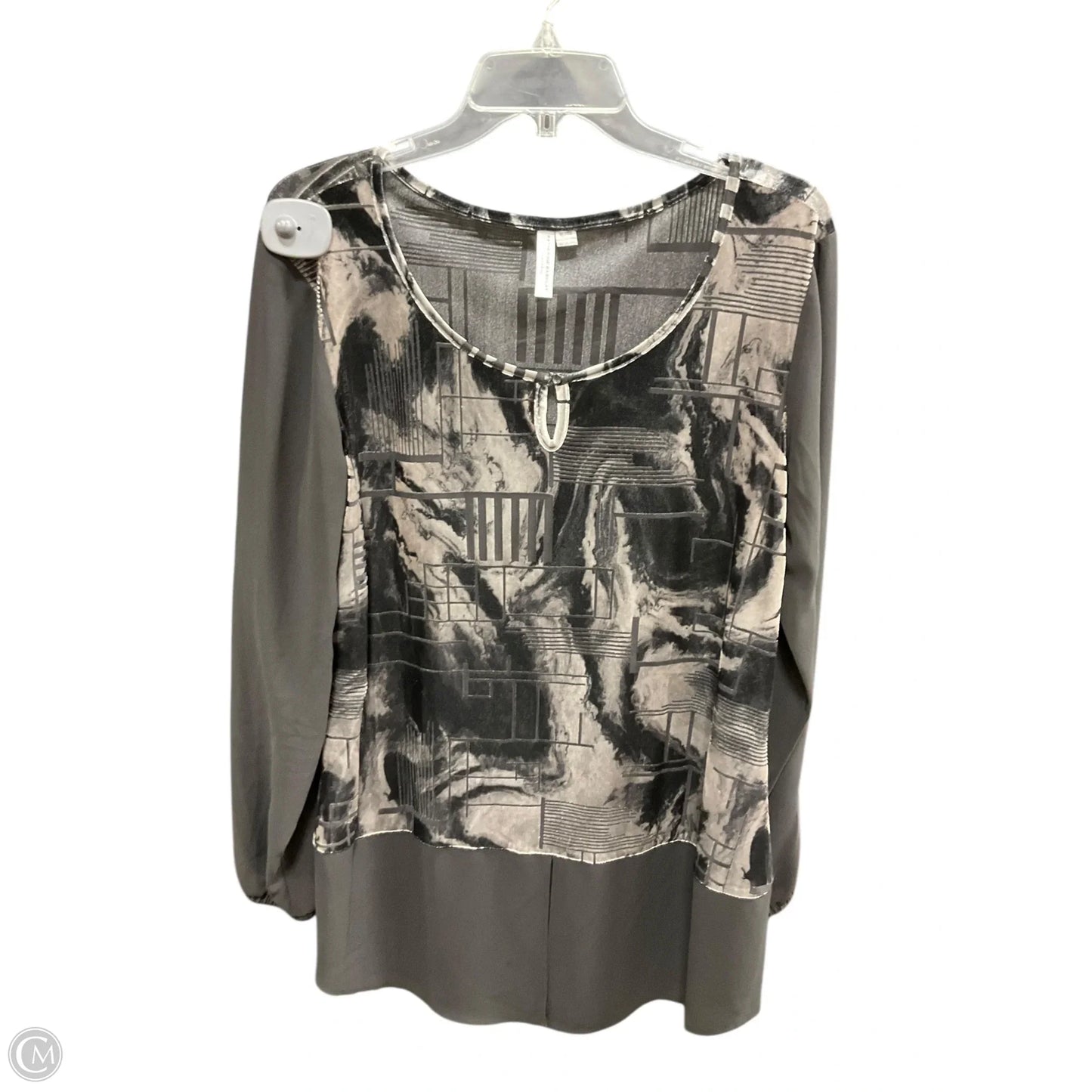 Top Long Sleeve By Katherine Barclay In Black, Size: Xl