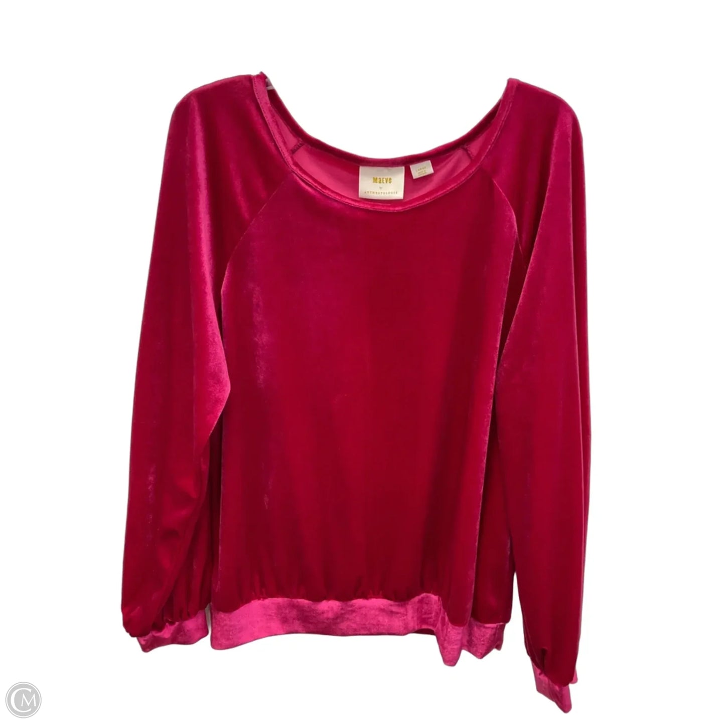Top Long Sleeve By Maeve In Pink, Size: L