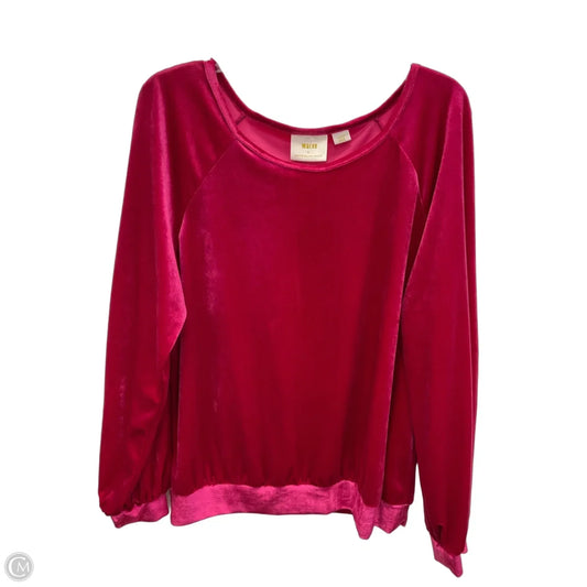 Top Long Sleeve By Maeve In Pink, Size: L