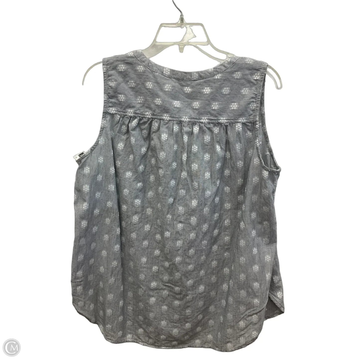 Top Sleeveless By Loft In Grey, Size: L