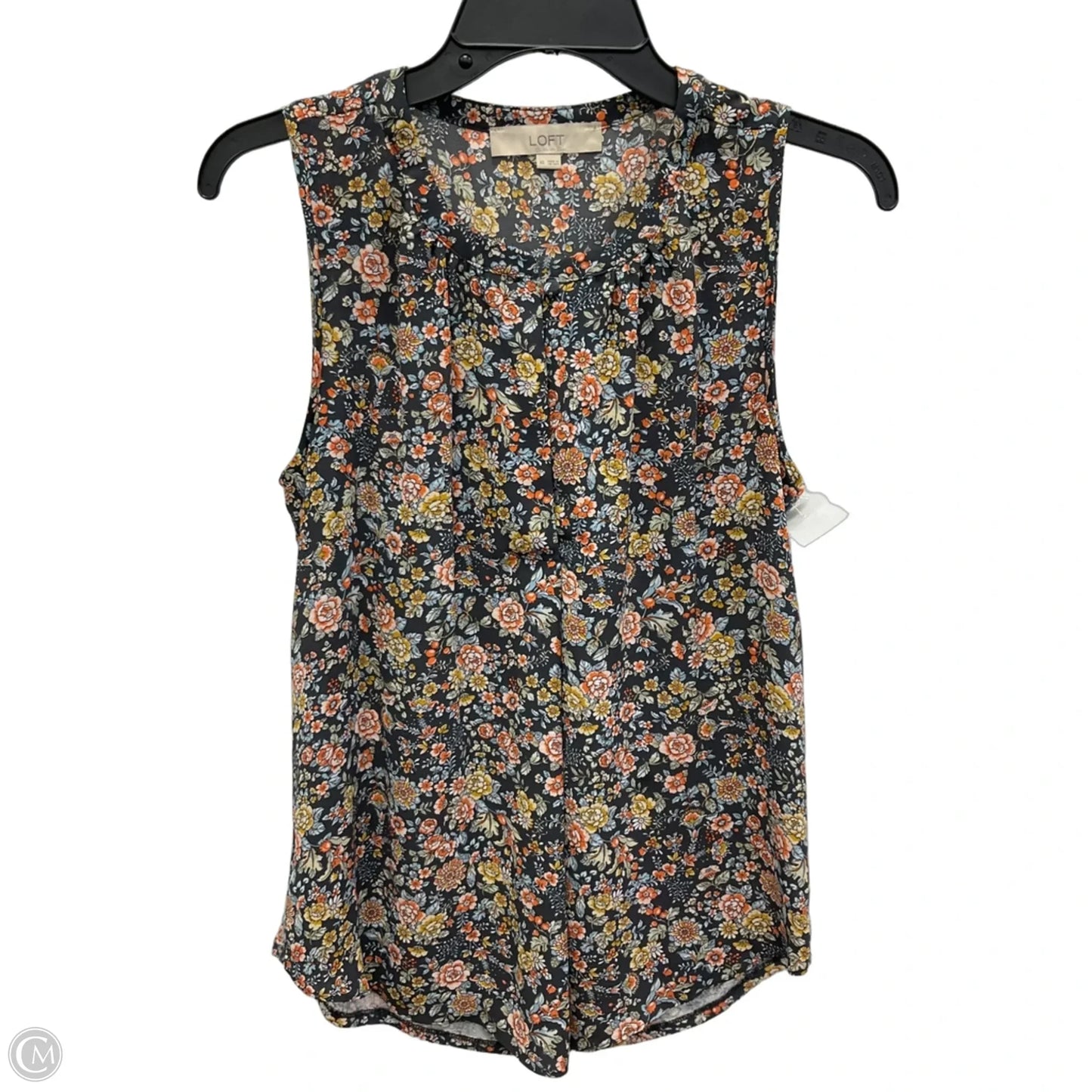 Top Sleeveless By Loft In Floral Print, Size: Xs