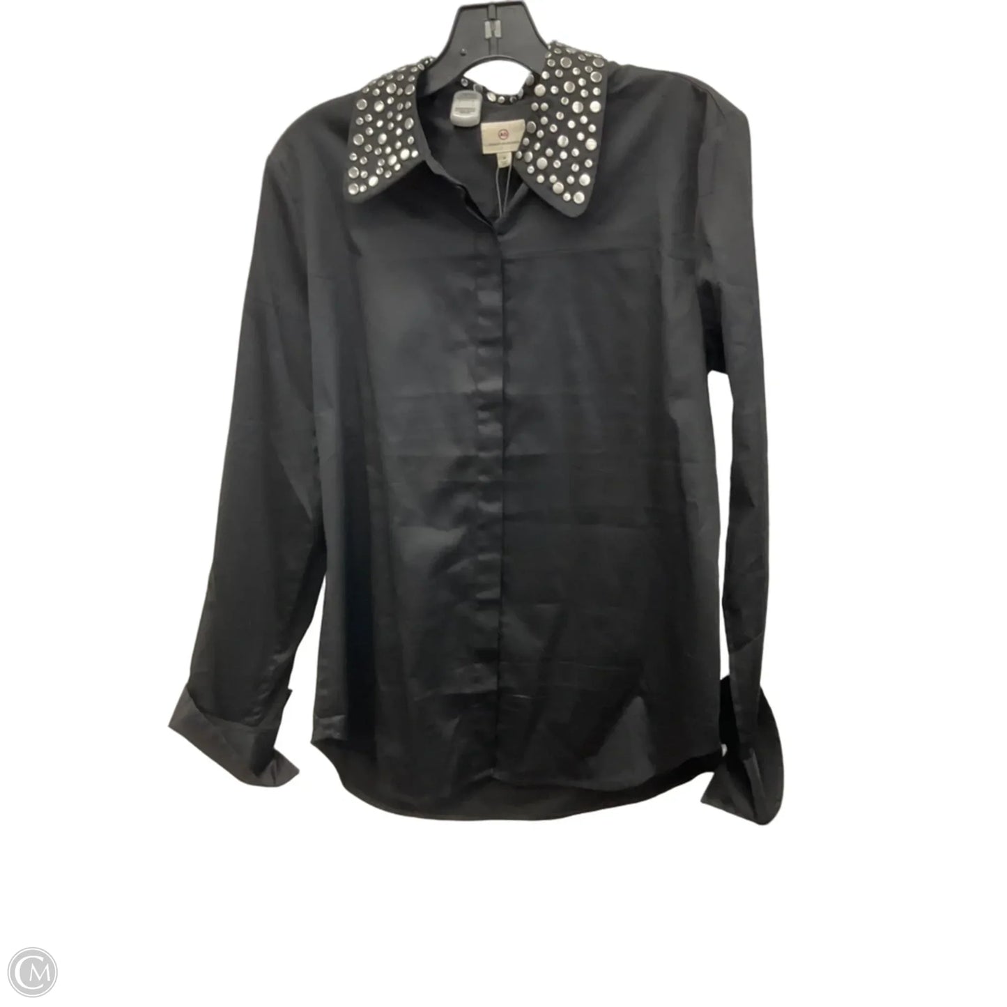 Blouse Long Sleeve By Adriano Goldschmied In Black, Size: M