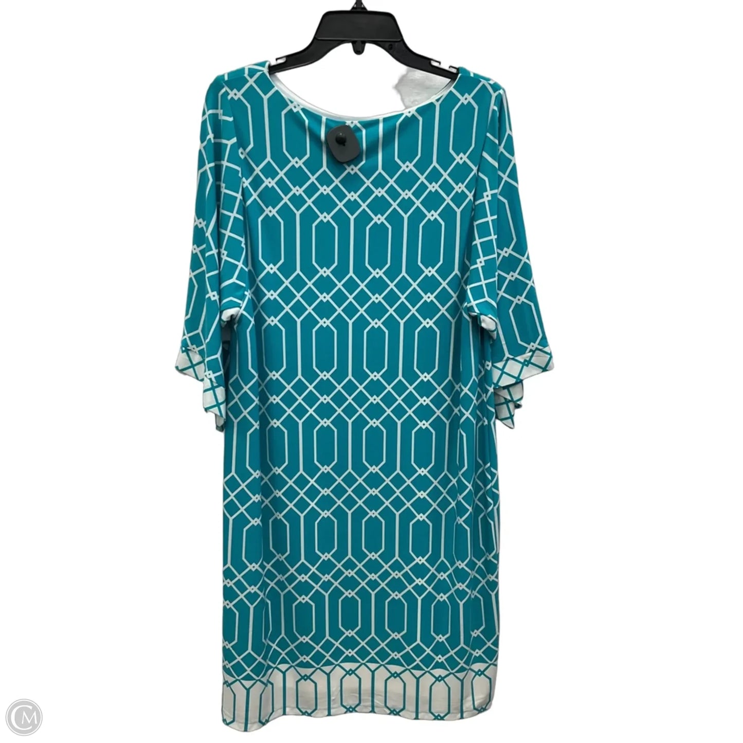 Dress Casual Midi By Chicos In Blue, Size: L