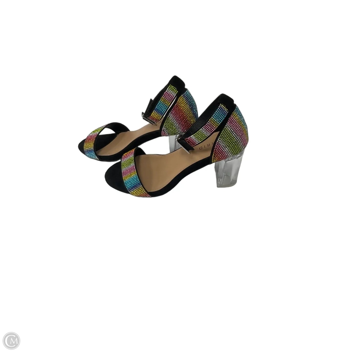 Sandals Heels Block By Torrid In Rainbow Print, Size: 7.5