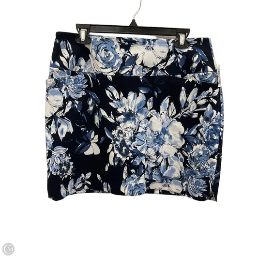 Athletic Skort By Sc & Co In Floral Print, Size: L
