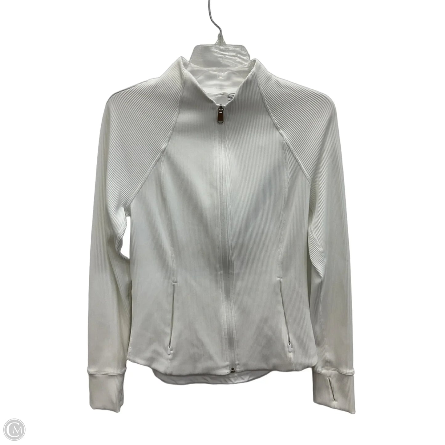 Athletic Jacket By Athleta In White, Size: M