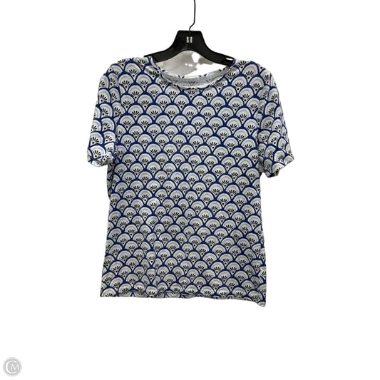 Top Short Sleeve By Talbots In Blue, Size: L